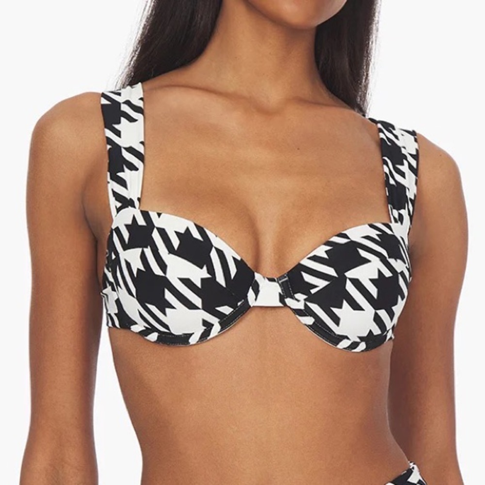 WeWoreWhat Houndstooth Bikini - Claudia top (M) & Delilah bottom (S)
